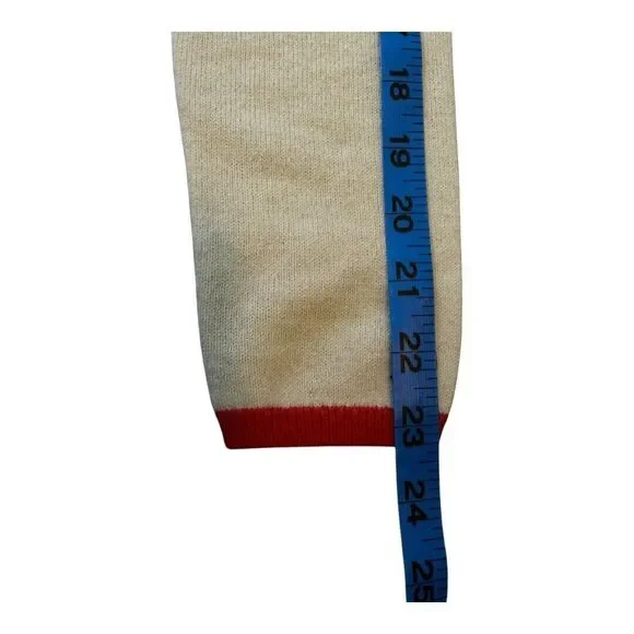 Frances Valentine Sweater Womens Size XS Spencer Crewneck XO Oatmeal Orange - Picture 11 of 16